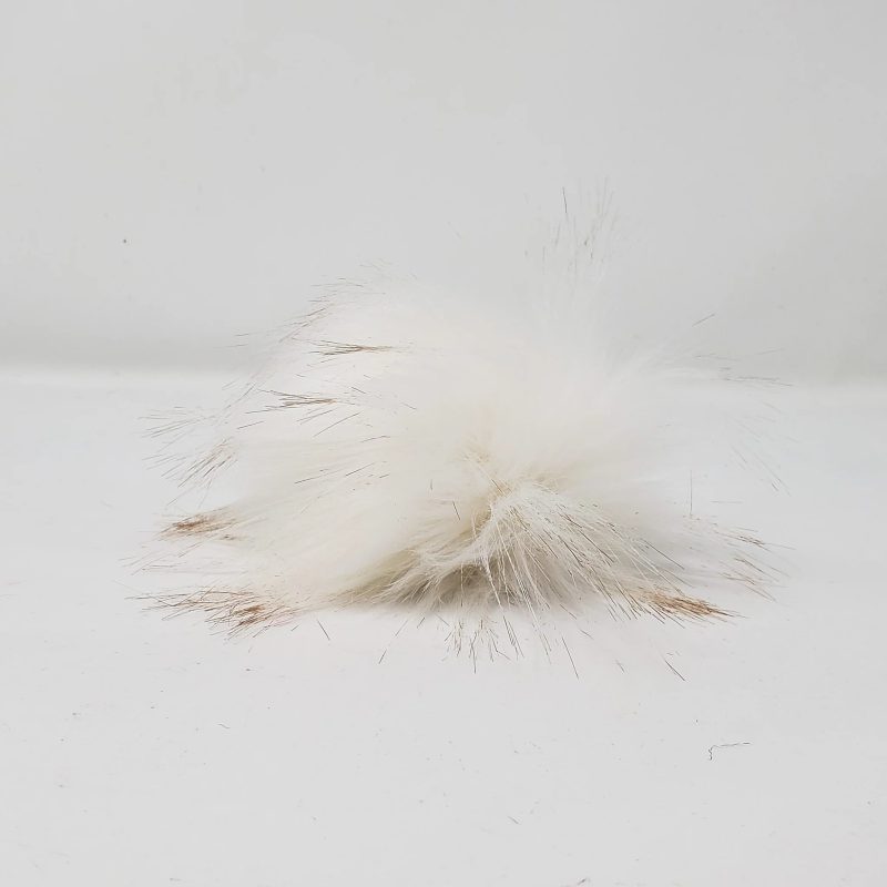 arctic white luxury faux fur pom pom