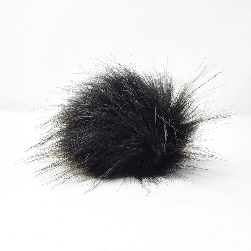 obsidian faux fur pom poms