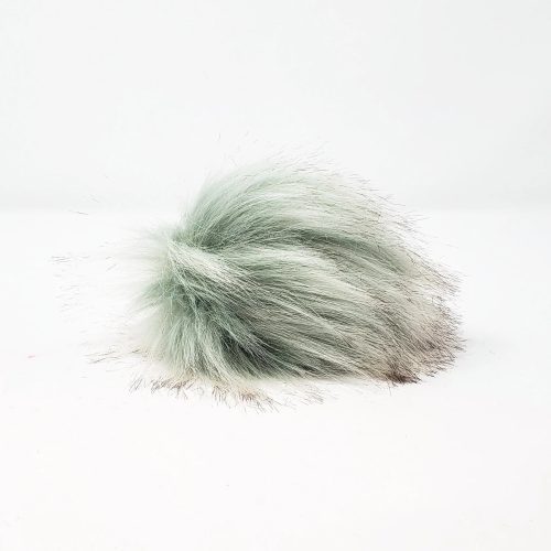 pistachio faux fur pom poms