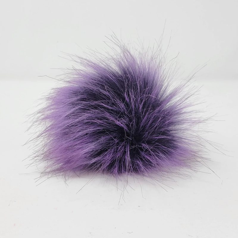 purple haze luxury faux fur pom pom